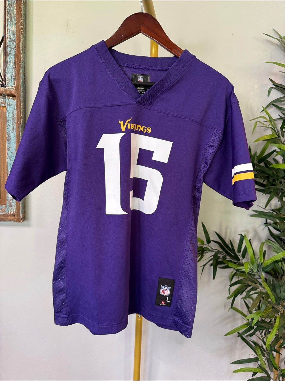 Minnesota Vikings #15 Jennings Purple Football Jersey